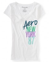 Dámské triko Aero New York 87 - Bílá